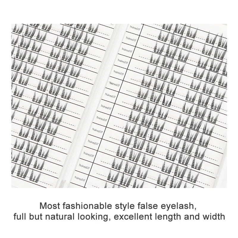 Individual Lash Extensions Kit – DIY Cluster Eyelash Book, False Lashes for Home Makeup