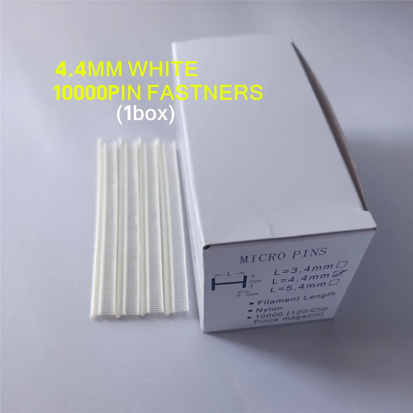 Mini Tag Pin 4.4mm Garment Tag Gun Fasteners — White & Black Durable Price Tags