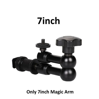 7/11/20 Inch Metal Articulating Magic Arm – Super Clamp Stand for DSLR Camera & Photo Studio Accessories