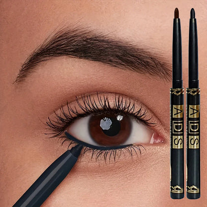 2pcs Waterproof Black & Brown Eyeliner Pencils – Smudge-Proof Long-Lasting High-Pigment Eye Makeup for Beginners