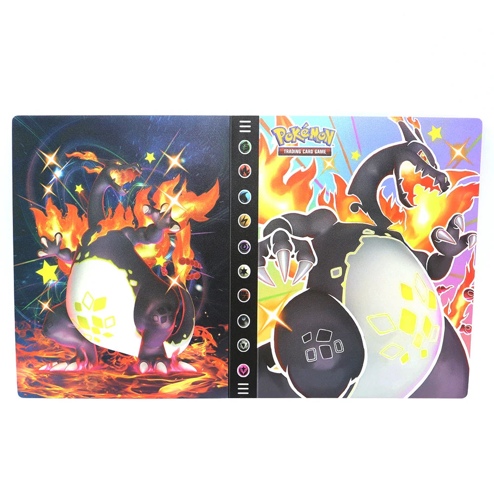 Charizard 240Pcs Card Album – Anime Card Binder for Mewtwo, Charizard & Collections, Protector Folder Gift
