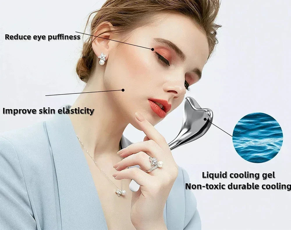 Ice Globes for Face — Luxury Rose Gold Cryo Sticks, Cold & Heat Relief Facial Massage Roller, Beauty Tool & Birthday Gift