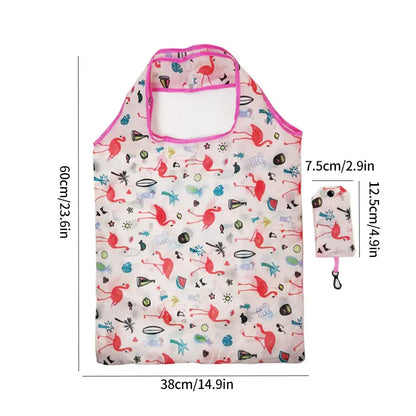 Reusable Nylon Shopping Bag - Foldable Eco-Friendly Tote for Grocery Use, Lightweight and Durable