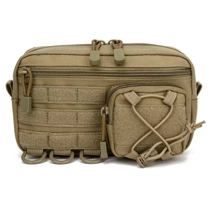 Tactical Molle Horizontal Admin Pouch – EMT EDC Utility Bag with Front Drawstring Pocket