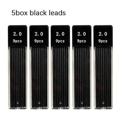 2.0mm Mechanical Pencil Set with 2B Black & Color Lead Refills – Automatic Drawing, Sketching & Writing Pencils for School & Art