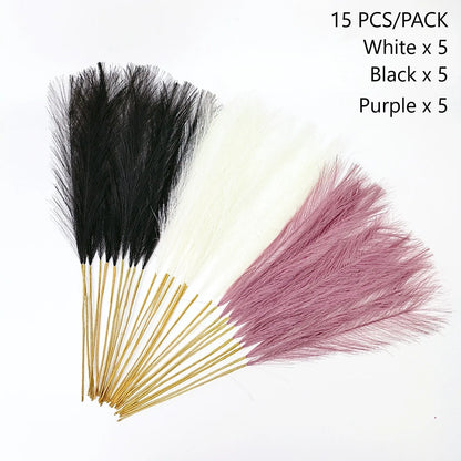 55cm Artificial Pampas Grass – Bohemian Reed for DIY Floral Arrangements, Wedding, Home & Christmas Decoration