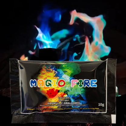 Magical Fire Color Changer - Party Flames Packets, Glowing Fire Pit and Bonfire Colorant, Vibrant Flame Powder for Campfires and Outdoor Celebrations