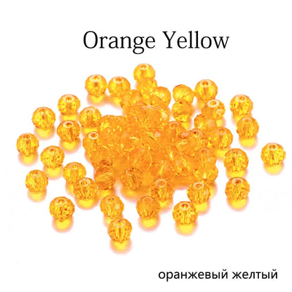 70–300pcs Czech Crystal Glass Beads Set (3–8mm) – Faceted Translucent Colorful Spacer Beads for DIY Jewelry, Bracelets & Craft Making