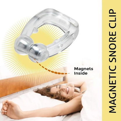 Silicone Magnetic Anti-Snore Nose Clip – Sleep Aid Apnea Guard with Case for Night Snoring Solution