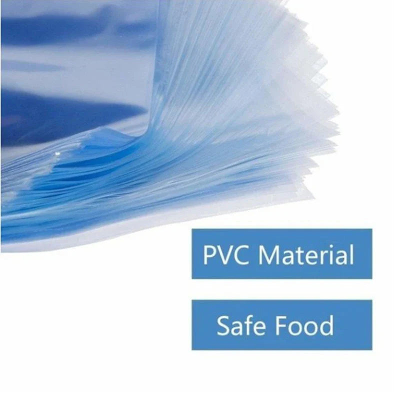 100PCS PVC Heat Shrink Film Bags – DIY Blower Heat Seal Flat Mouth Waterproof Transparent Storage Plastic Bags