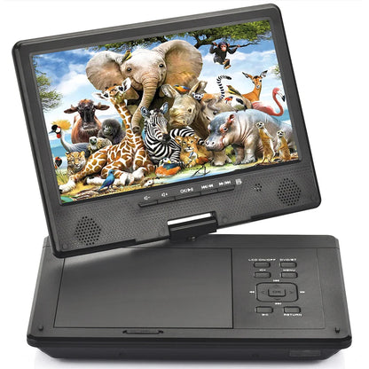 12.5" Portable HD DVD Player – Wireless Bluetooth, Full-Format Support, In-Car & Home CD Player