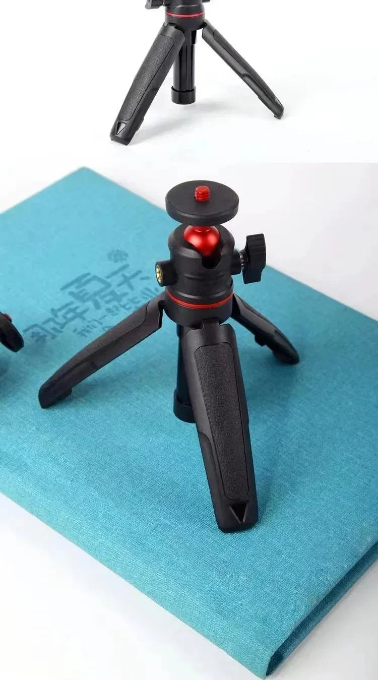 MT-08 Mini Extendable Desktop Tripod – Handheld Photography Stand with Flexible Ballhead & 1/4" Screw Mount for Selfies