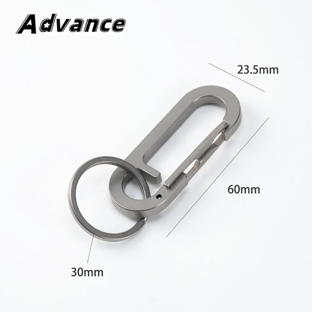 Titanium Alloy Key Ring - Multifunctional Outdoor EDC Keychain Buckle Tool Accessory