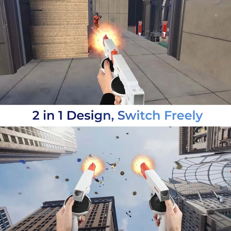 DEVASO Gun Stock Mount for Meta Quest 3/3S VR Headset – Shooter Game Expansion Accessory