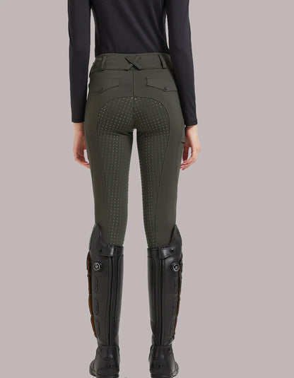 Women's Equestrian Riding Pants - Silicone Grip Quick-Dry Stretch Sports Trousers