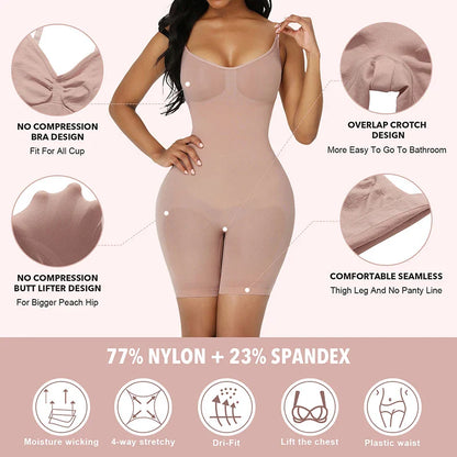 Women’s Seamless Bodysuit – Push-Up Corset Waist Trainer Butt Lifter Shapewear Tummy Control