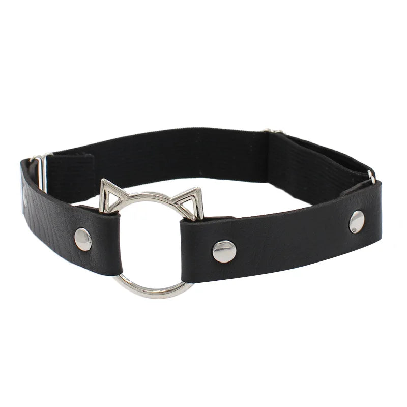 Sexy Leather Thigh Garter Belt – PU Punk Elastic Harness Leg Strap for Women & Girls