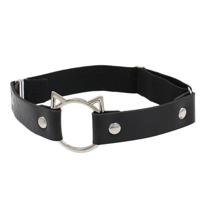Sexy Leather Thigh Garter Belt – PU Punk Elastic Harness Leg Strap for Women & Girls