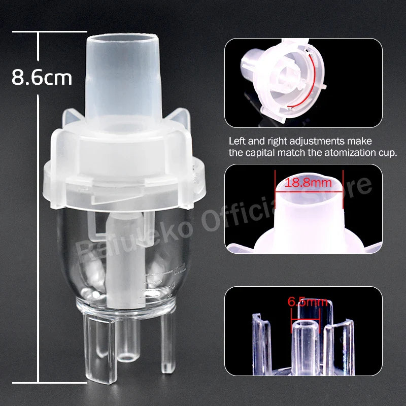 Allergy Inhaler Nebulizer — Medical Atomized Cup with Air Compressor, 6ML/10ML Medicine Tank for Home Health Care