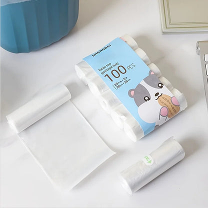100PCS Mini Garbage Bags – Thick Disposable Plastic Trash Bags for Desktop, Household & Car Use