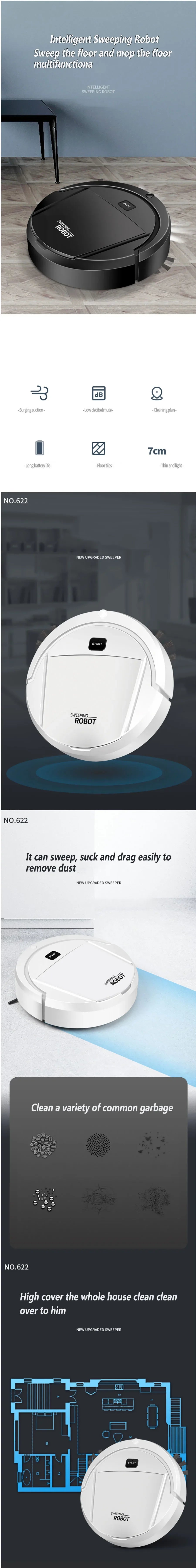2024 Smart Robot Vacuum Cleaner – Automatic Dry & Wet Cleaning, Intelligent Charging for Home