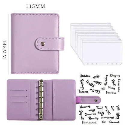 2023 Budget Planner – A7 Cash Envelope Savings Binder with 6 Holes for Financial Management, Loose-Leaf Notebook Organizer