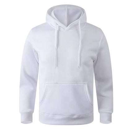 Unisex Warm Sweatshirt — Casual Solid Color Streetwear Pullover with Pocket, Sport & Fitness Hoodie in Multiple Colors