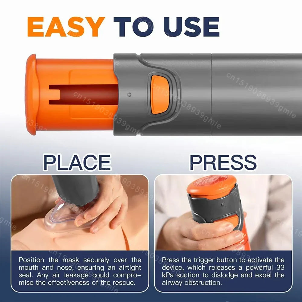 Auto First Aid Choking Rescue Device – Portable CPR Emergency Machine for Adults & Children, Travel & Home Use