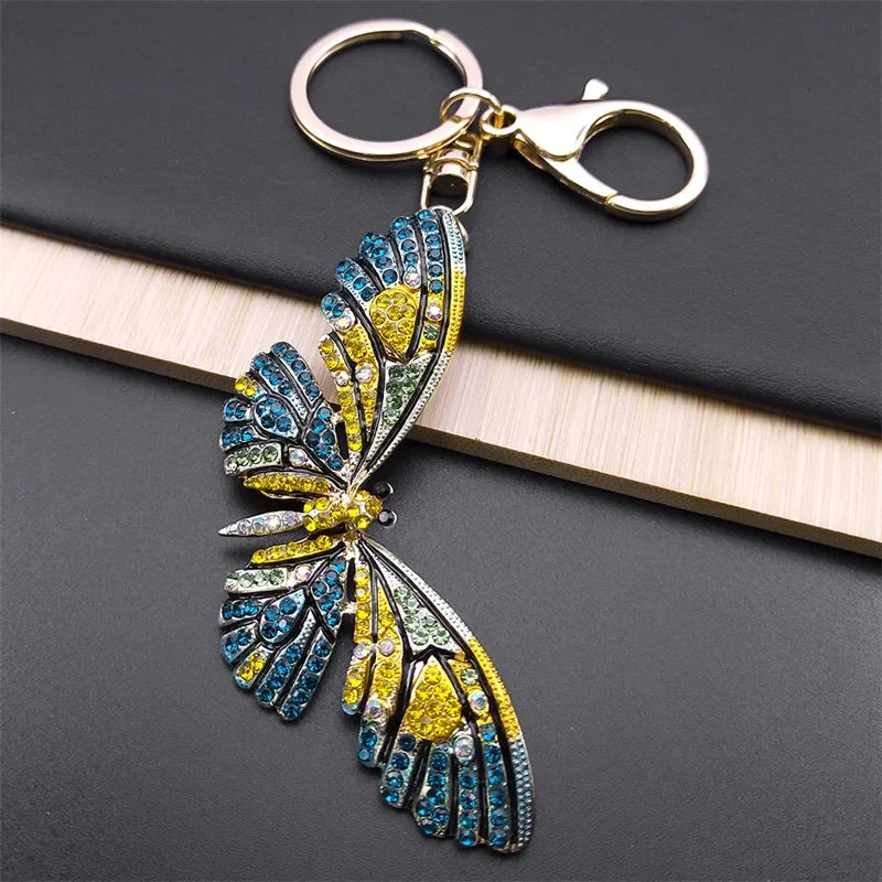 Colorful Crystal Bear Keychain - Cute Rhinestone Alloy Bag Charm & Fashion Keyring