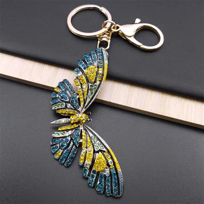 Colorful Crystal Bear Keychain - Cute Rhinestone Alloy Bag Charm & Fashion Keyring