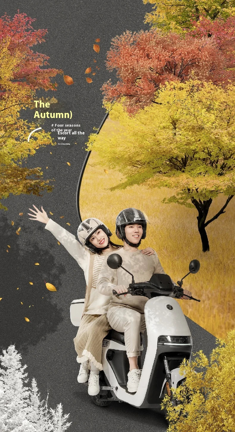 2024 New Motorcycle & Electric Car Helmet – Men’s & Women’s Safety Helmet with Anti-Fog Double Lens, Four Seasons Universal