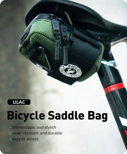 ULAC 0.5L Waterproof Bicycle Saddle Bag — Mini Shockproof MTB Seatpost Rear Pack Tail Pouch
