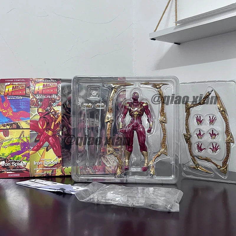 Amazing Yamaguchi Kaiyodo Iron Spider-Man Figure — Animation Collectible Action Model Toy, Birthday Gift