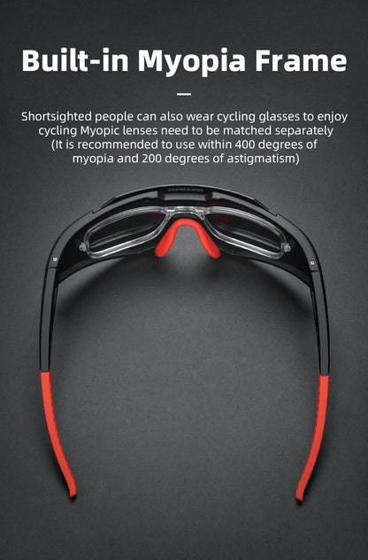 ROCKBROS Cycling Glasses — Photochromic & Polarized Bike Sunglasses for MTB, Road & Outdoor Sports