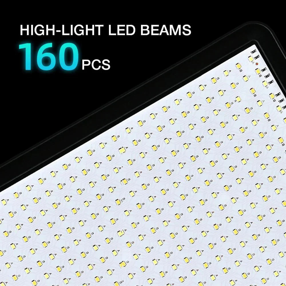 High Power 352-LED Video Light Panel – 2800K-7000K Adjustable Studio Fill Lamp with Light Stand for Live Streaming Photography