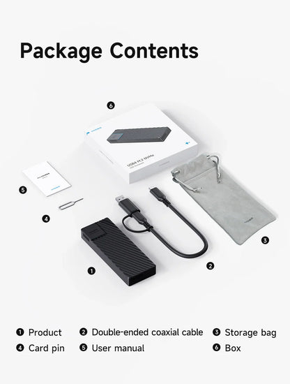 Hagibis USB 4.0 40Gbps M.2 NVMe SSD Enclosure – Compatible with Thunderbolt 4/3 & USB 3.2/3.1/3.0 External Hard Drive Case