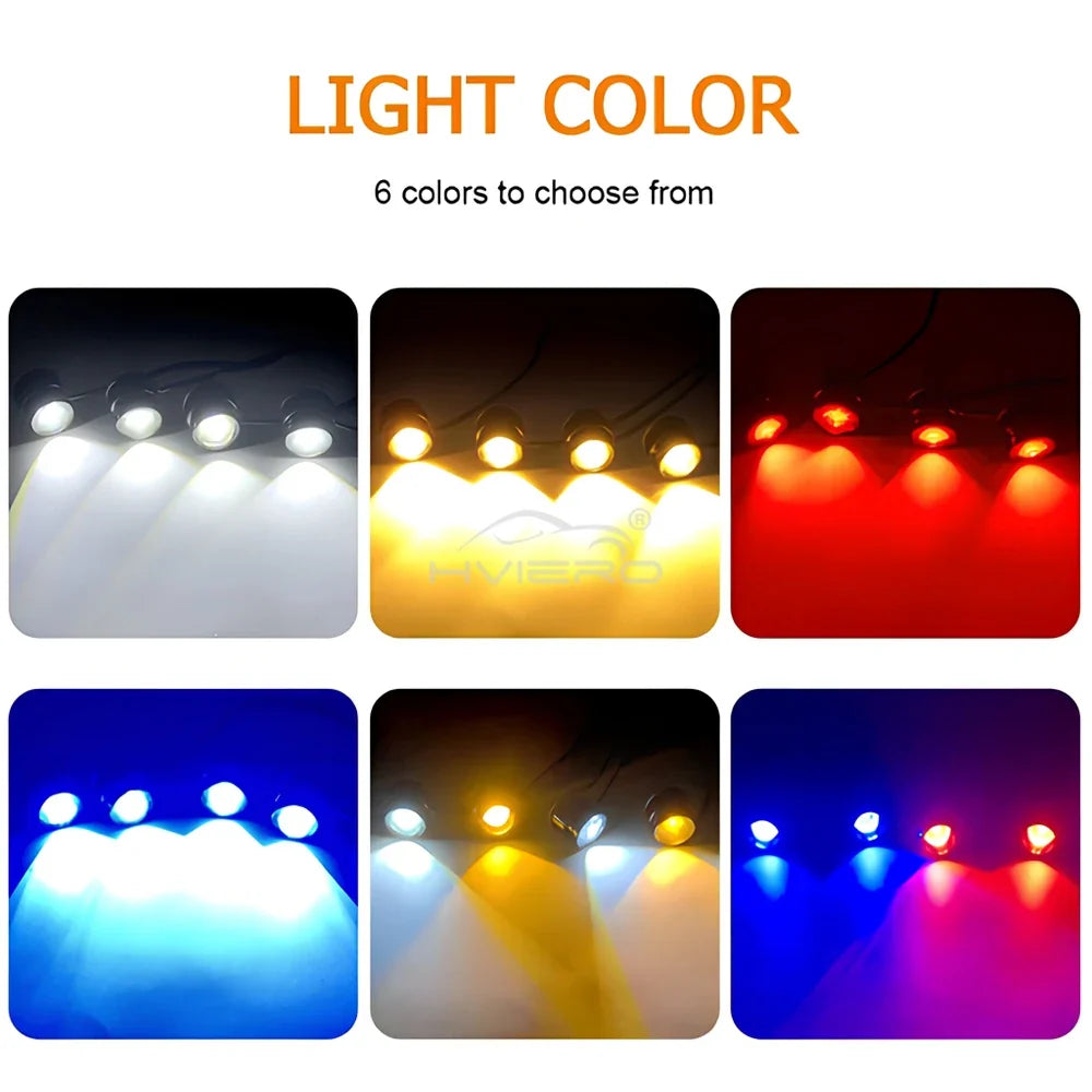 4 in 1 City Light Car LED Kit - Wireless Remote Control DRL, Eagle Eye Flash, 16 Modes for Trucks and Motorcycles