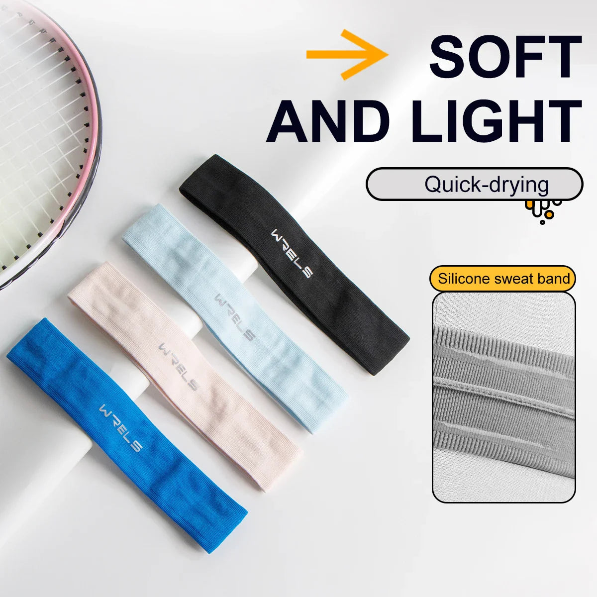 Quick-Dry Sports Headband Anti-Slip Sweatband for Men & Women – Lightweight Yoga, Running, Fitness & Workout Hair Band