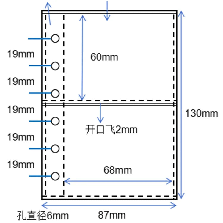 A5/A6/A7 Transparent File Holder Set – 10pcs 6-Hole Loose Leaf PVC Binder for DIY Document Storage