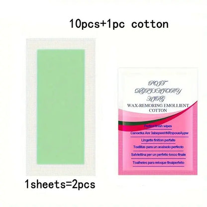 10-50PCS Depilatory Wax Strips – Cold Wax Paper for Hair Removal on Face, Neck, Arms & Legs, Beauty Tools