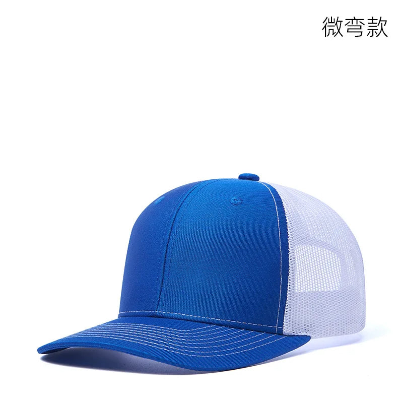 Custom Logo Snapback Hat - Embroidered Mesh Sports Cap for Men & Women, Adjustable Baseball Cap