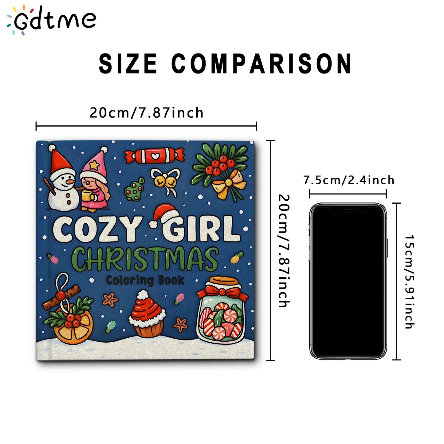 COZY GIRL Christmas Coloring Book – Montessori Educational Drawing & Graffiti Toy for Kids, Perfect Holiday Gift