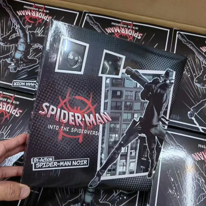 Sentinel Peter Parker Action Figure – Spider-Verse Noir PVC Collectible, Movable Miles Parker Figurine