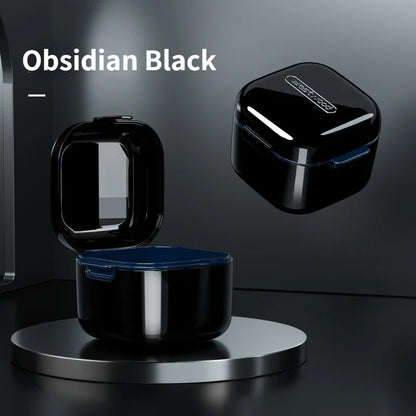 Orthodontic Retainer Storage Box – Portable Teeth Denture Cleaner & Soaking Case for Braces