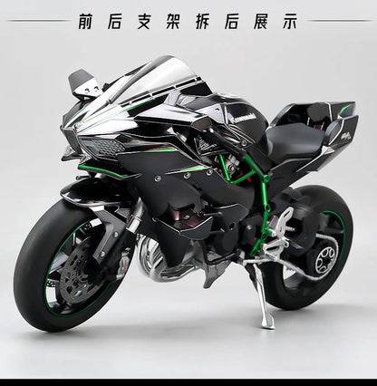 1:6 Kawasaki Ninja 500 H2R Motorcycle Model — Racing Simulation with Sound & Light, Fast & Furious Collectible Toy Gift