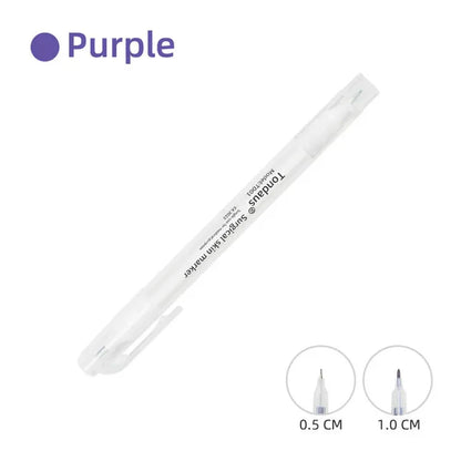 Professional Surgical Sterile Skin Marker Pen – Microblading Tattoo Eyebrow & Lip Marker with Measuring Ruler Set