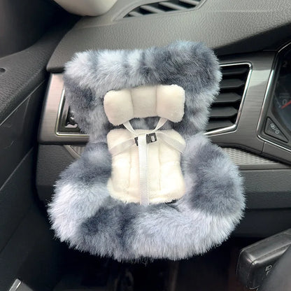 Labubu Car Doll Safety Seat – Kawaii Plush Aromatherapy Air Freshener for Ob11 & Dolls up to 18cm