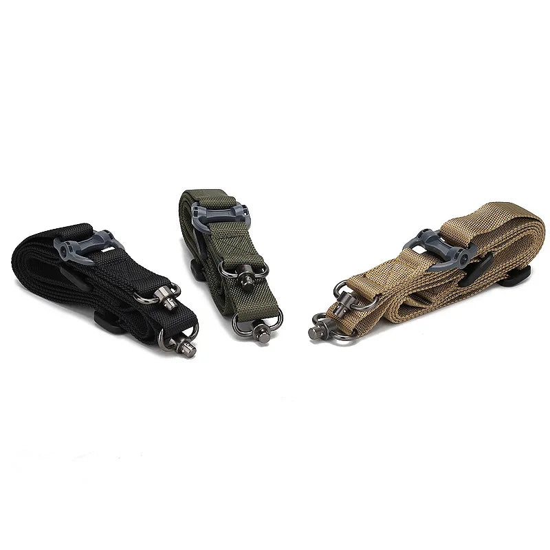Adjustable MS4 Rifle Sling — QD Metal Swivel, 2-Point Tactical Nylon Strap for Airsoft, Hunting & Multi-Mission Weapon Use