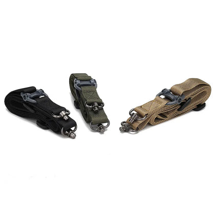 Adjustable MS4 Rifle Sling — QD Metal Swivel, 2-Point Tactical Nylon Strap for Airsoft, Hunting & Multi-Mission Weapon Use