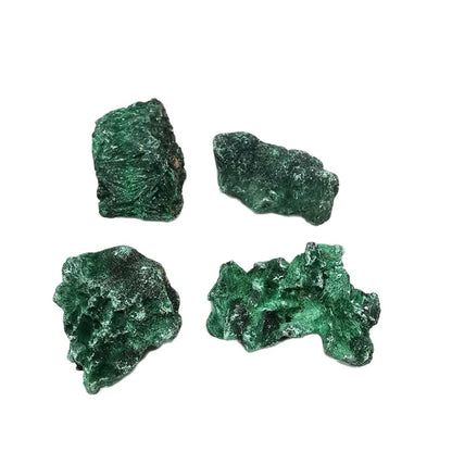 Natural Green Malachite Raw Crystal — Rough Stone Cube Mineral Specimen for Collecting & Home Garden Décor
